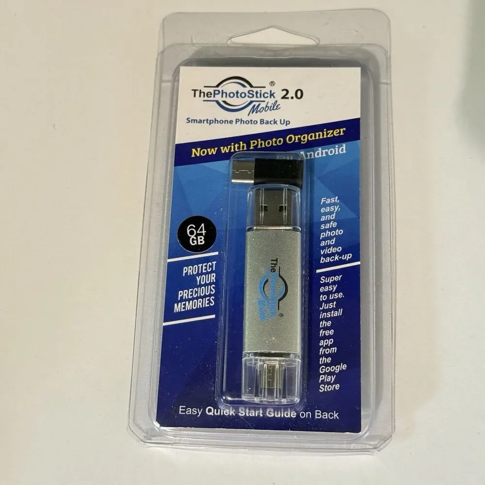 ThePhotoStick 2.0 Mobile for Android SmartPhone Photo Backup- NEW! in Package